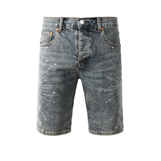CASADEPT-PURPLE DENIM SHORTS 5093