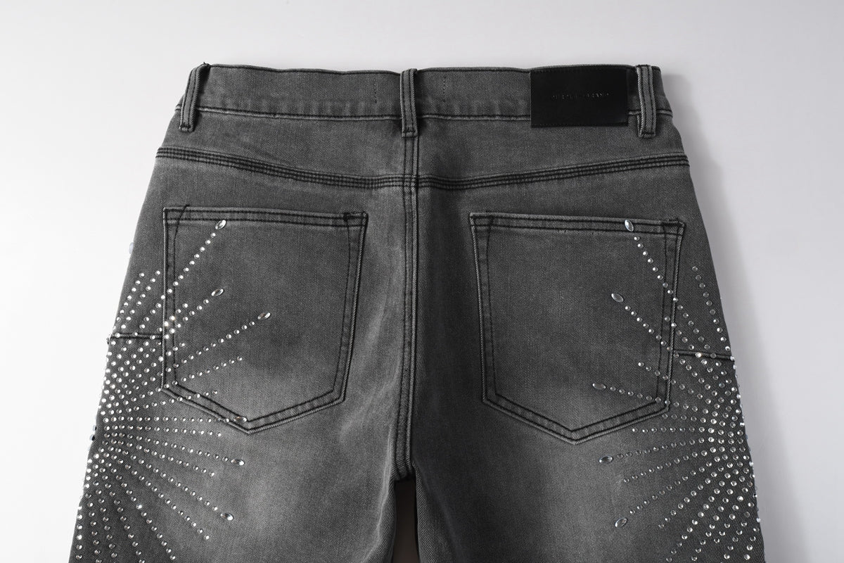 CASADEPT-PURPLE DENIM SHORTS 5094
