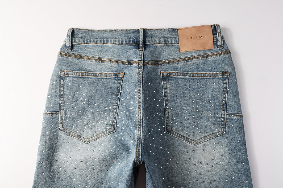 CASADEPT-PURPLE DENIM SHORTS 5098
