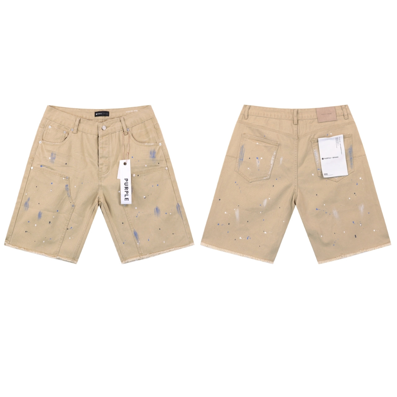 CASADEPT-PURPLE DENIM SHORTS
