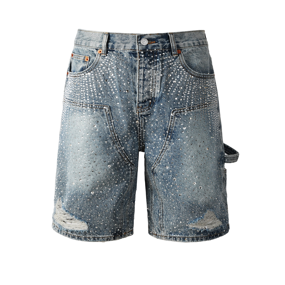 CASADEPT-PURPLE DENIM SHORTS 5097