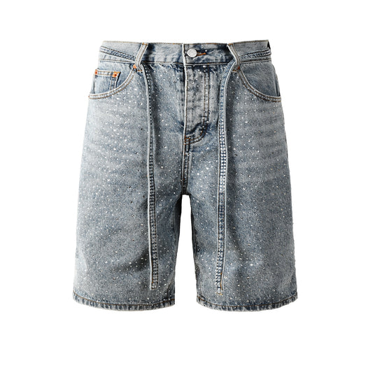 CASADEPT-PURPLE DENIM SHORTS 5096