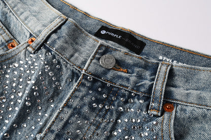 CASADEPT-PURPLE DENIM SHORTS 5097