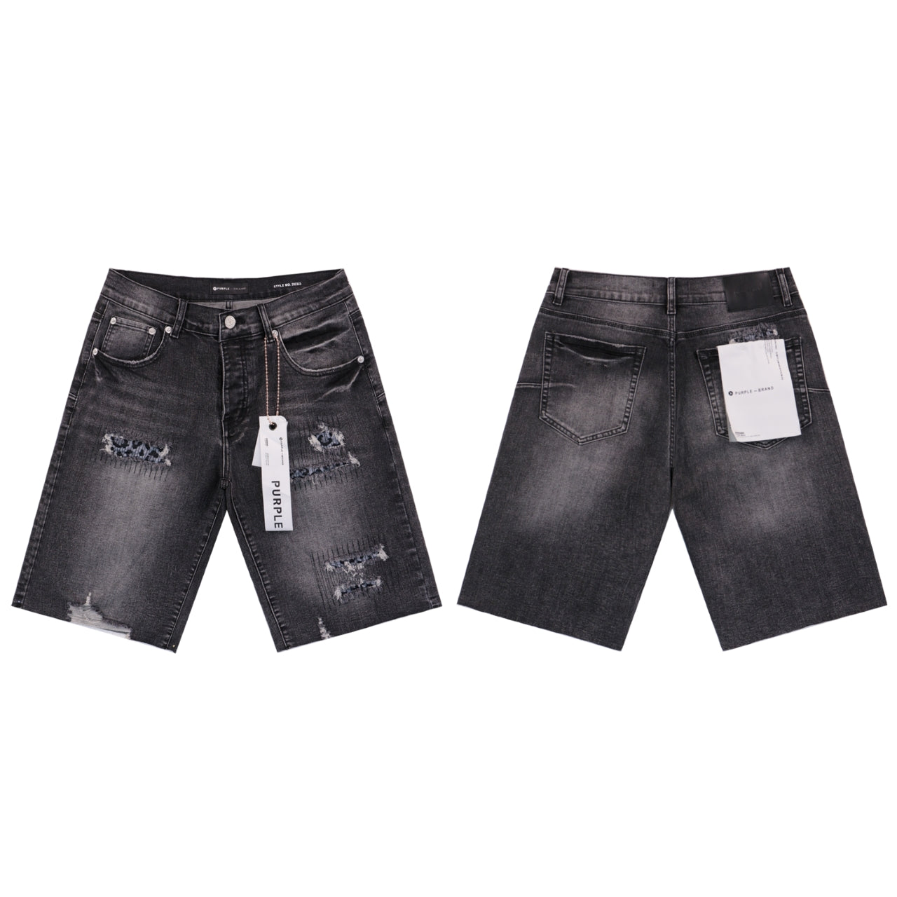 CASADEPT-PURPLE DENIM SHORTS